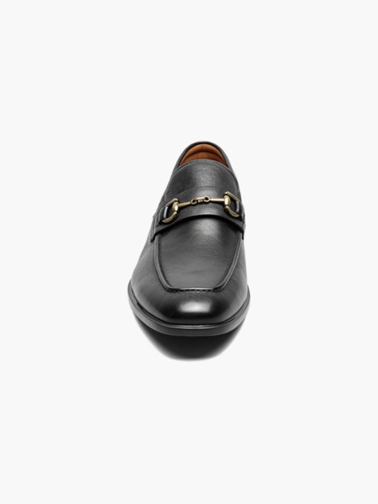 Mens Florsheim Zaffiro Moc Toe Bit Loafer II in Black Leather. 15215 001